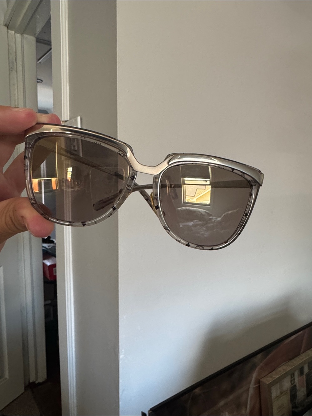 MCM Translucent Tortoiseshell Cat-Eye Sunglasses with Brown Lenses
